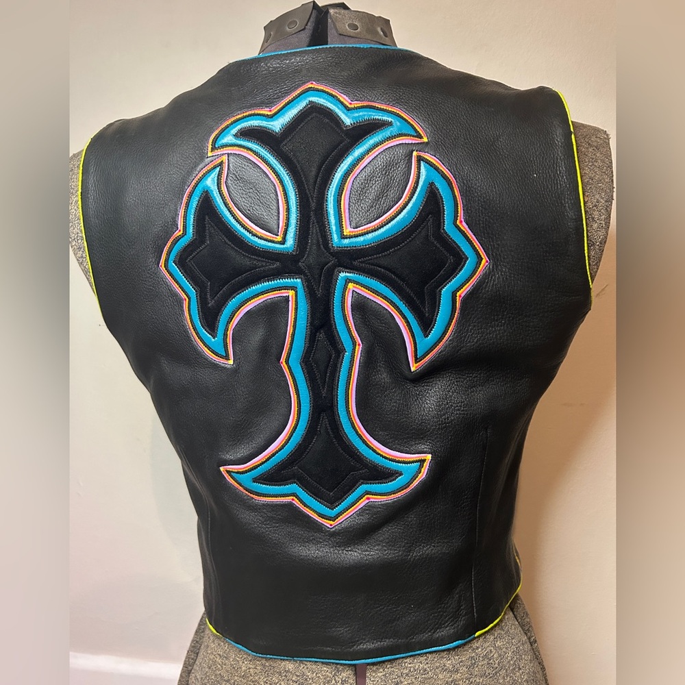 Custom Amal Guessous leather vest